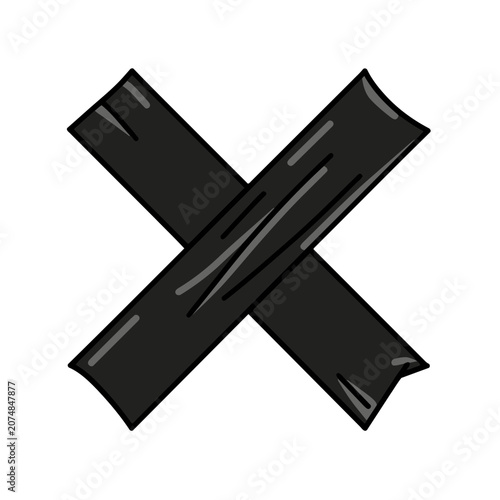 Black Cross Icon Vector