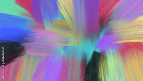 Colorful Abstract Motion Blur Rainbow Streaks Background