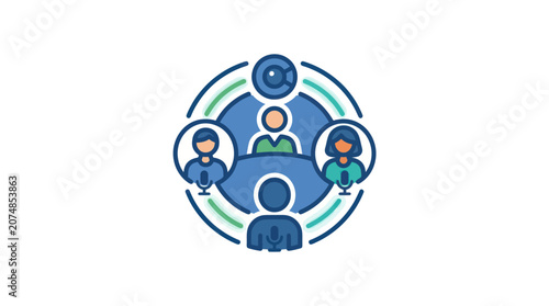 Diverse People in a Circle Formation.