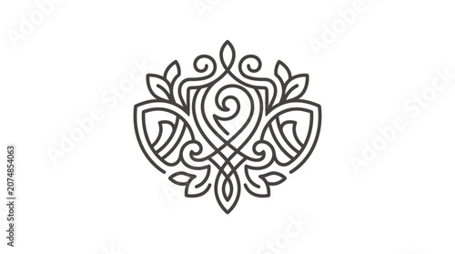 Intricate Celtic knot design element.