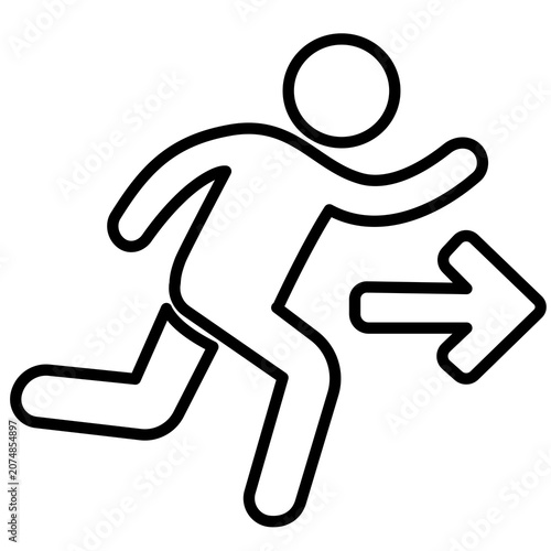 evacuation route icon