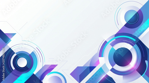 Futuristic geometric composition with circles