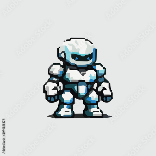 Canvastavla Futuristic White Droid Design Vector