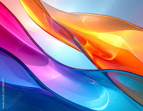 Vibrant abstract waves with colorful gradient