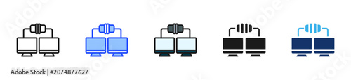 Foto Tech Integration Icon Collection With Multiple Styles