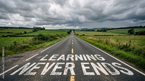 Road to lifelong learning with inspirational message