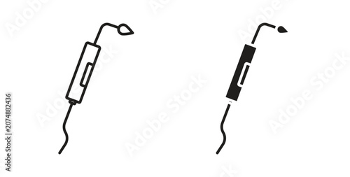 Konstfotografi Welding icon line style collection. Simple black solid icons