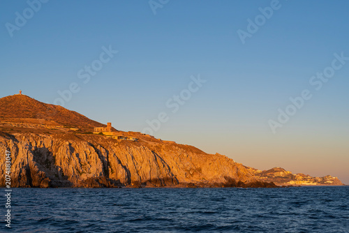 rugged pacific coast and lighthouses at cabo falso of mexican baja california at southernmost point of peninsula 