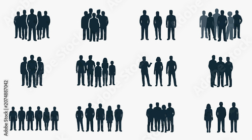 Canvastavla Silhouetted Professional Team Group.