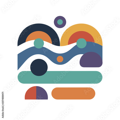 Colorful Abstract Geometric Vector Design