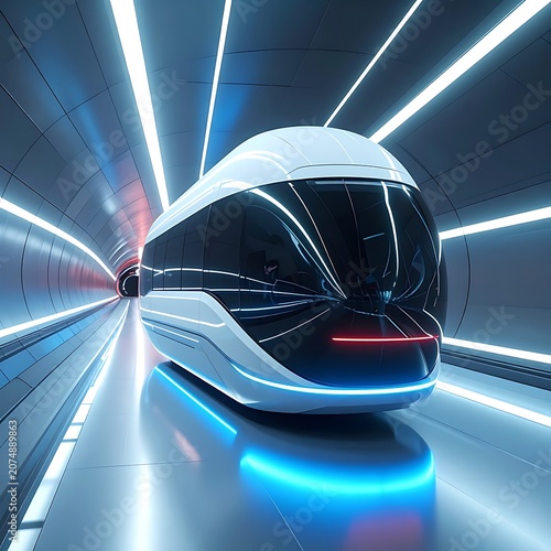 A futuristic train speeds through a neon-lit tunnel (26)