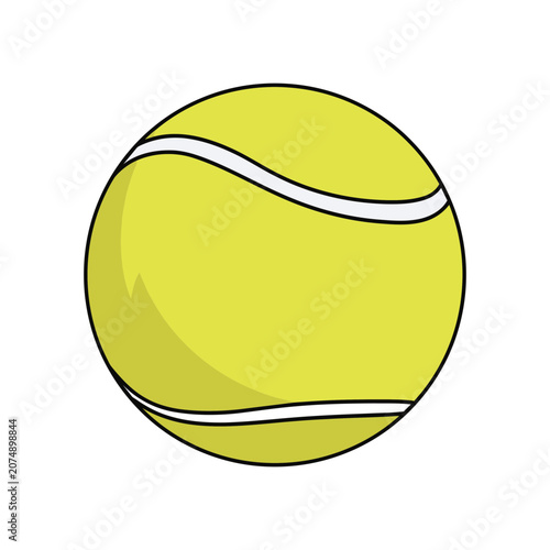 Yellow Tennis Ball Vector Illustration