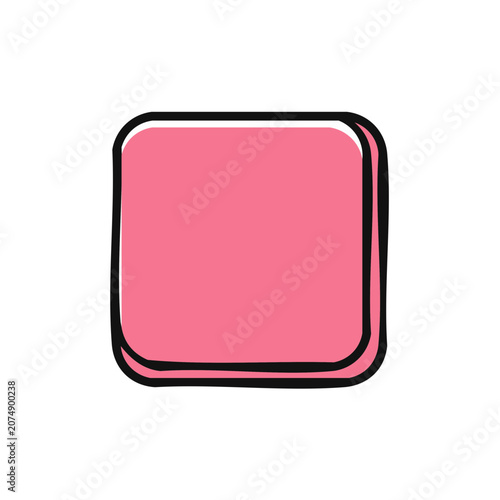 Flat vector smartphone icon pink black