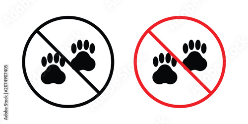 Φωτογραφία Forbidden dog pet sign