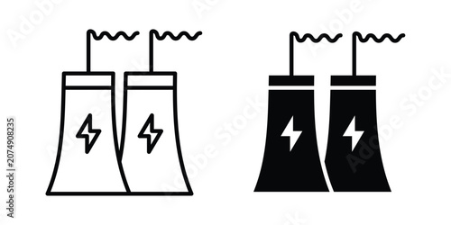 Bild auf Leinwand Heat power station icon