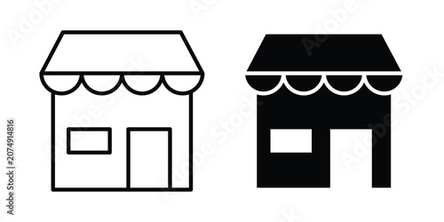 Tableau sur toile Local store icon