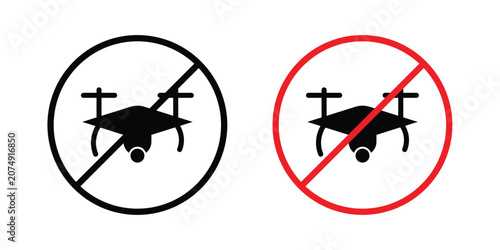 Obraz na plátně No fly drones sign