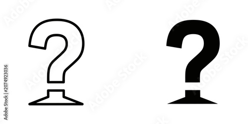 Vászonkép Question mark symbol icon set with question information uncertainty pictogram in