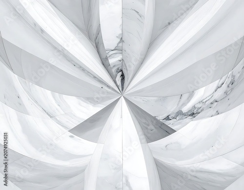 White paper flower creative design element.