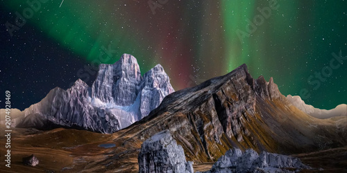 beautiful mountain landscape in the mountains of iceland