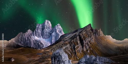 beautiful mountain landscape in the mountains of iceland