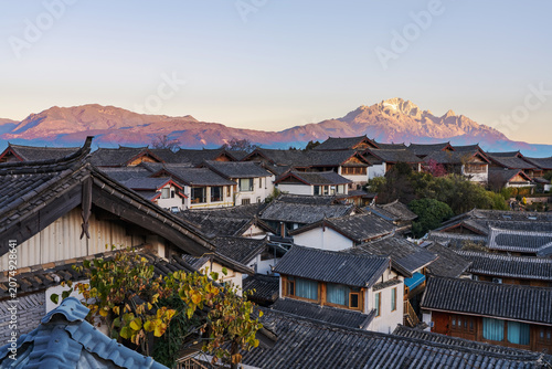 Aerial view of the Old Town of Lijiang, Yunnan Province, China On January 12th, 2026