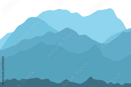 Mountain Range Illustration for Background