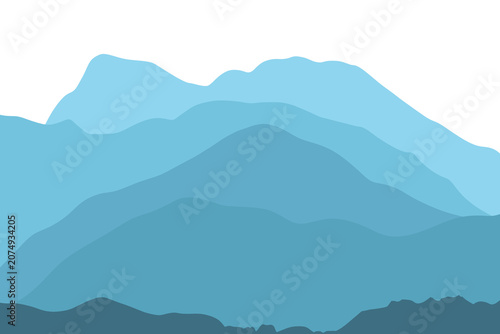 Mountain Range Illustration for Background
