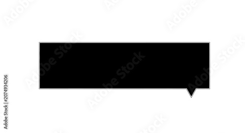 Black rectangular speech bubble icon.