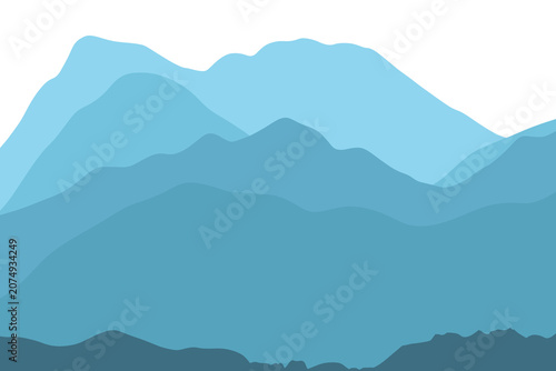 Mountain Range Illustration for Background