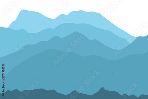 Mountain Range Illustration for Background