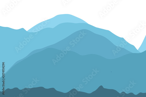 Mountain Range Illustration for Background
