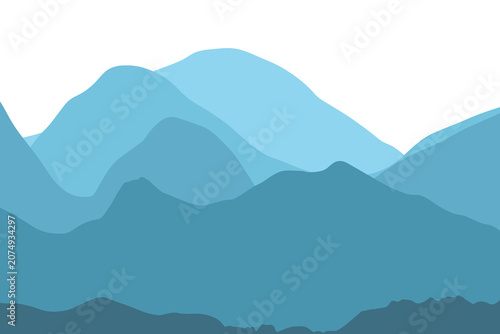 Mountain Range Illustration for Background