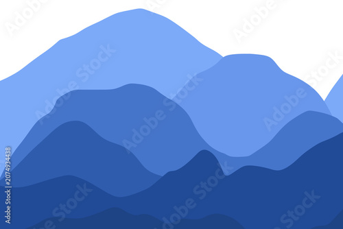 Mountain Range Illustration for Background