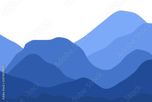 Mountain Range Illustration for Background