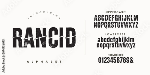 фотографія Rancid Slash Cut Horror Font with Sliced Text Effect