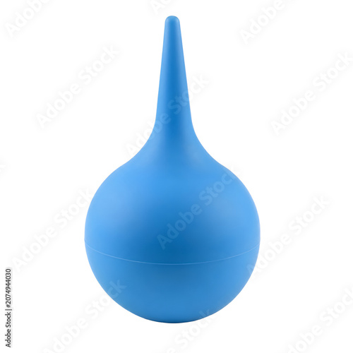 blue enema isolated on white