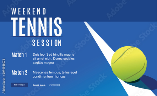 Obraz na płótnie Modern simple tennis background design for any media