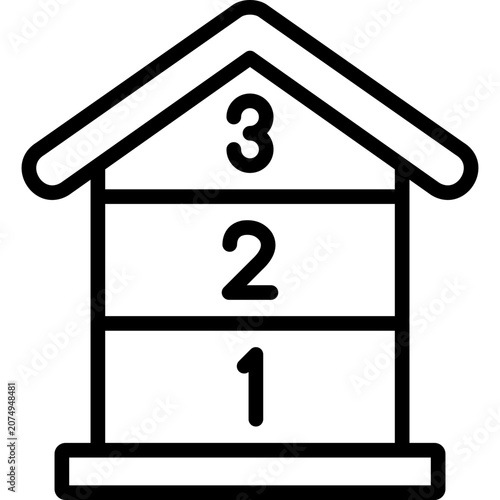 Obraz na plátně multistorey icon illustration design with outline
