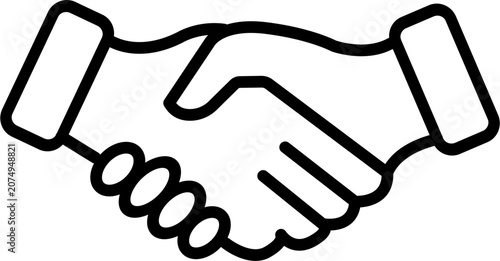 Obraz na plátně Fair play handshake icon vector illustration ideal for graphic resource