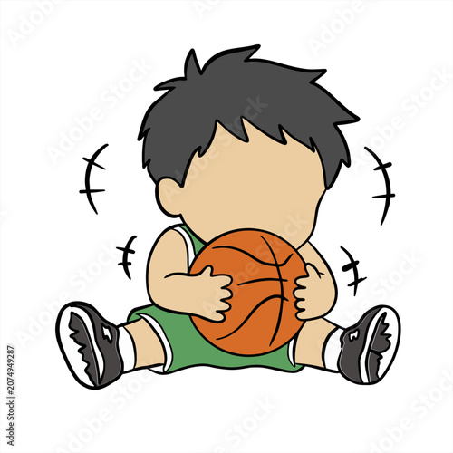 cartoon basketball player
