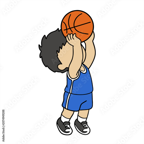 cartoon basketball player