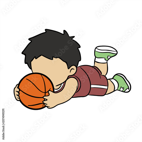 cartoon basketball player