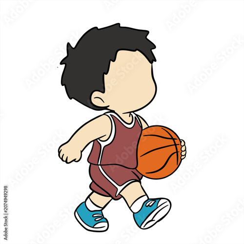 cartoon basketball player