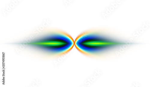 Abstract Colorful Butterfly Lens Flare Design