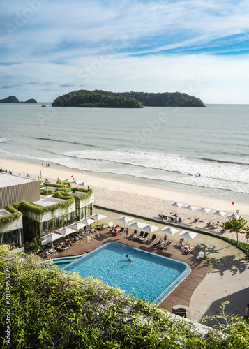 Canvastavla Aerial view of Pantai Cenang Beach, Langkawi, Malaysia