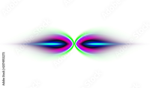 Vibrant Futuristic Magenta and Cyan Light Beam Graphic