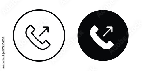 Cuadro en lienzo Call outgoing icon