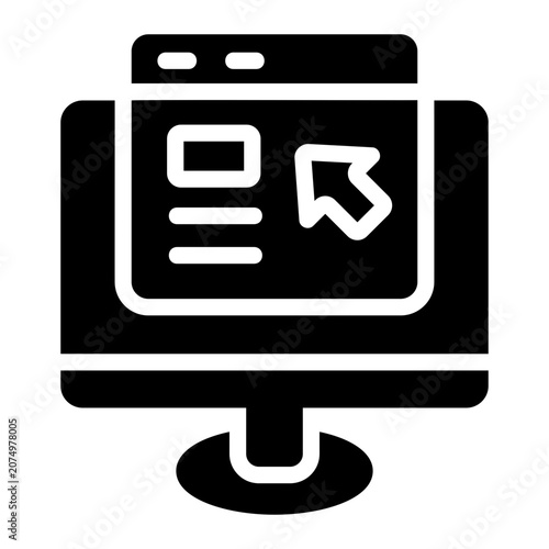 Landing page Solid icon