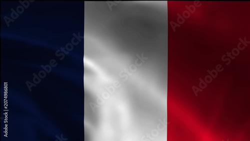 Saint Pierre And Miquelon Loop Emblem Waving Patriotic Animation Footage Standard Independence Wind Fabric Backdrop Flowing Render Cloth Flag